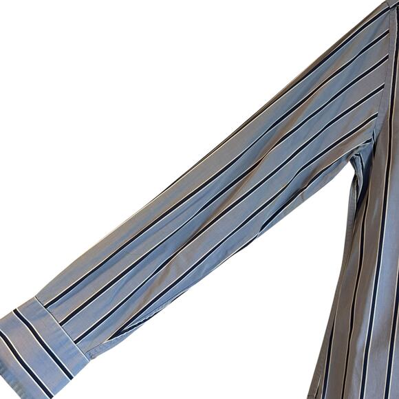 Abercrombie & Fitch Shirt Mens Size M Striped Muscle Button Collar Logo Office - Picture 5 of 9